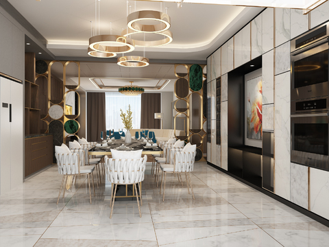 Modern Affordable Luxury Style Living Room Dining Room Free