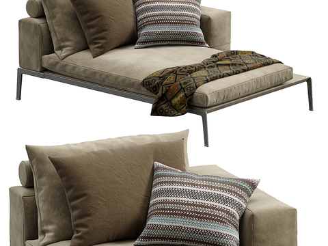 FLEXFORM fabric chaise longue