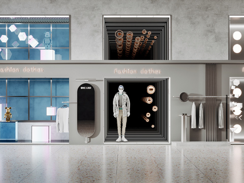 Modern Mens Clothing Store Window