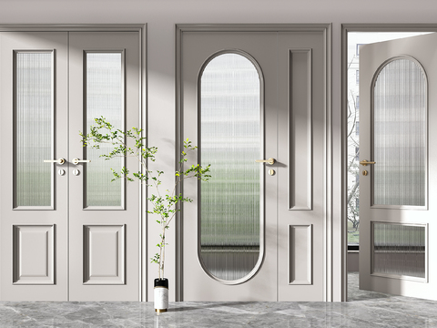 American single-door glass door