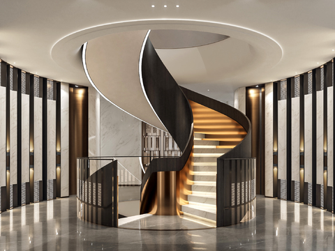 Modern Affordable Luxury Style Revolving Staircase