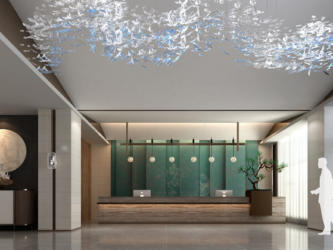 New Chinese Hotel Lobby Front Desk