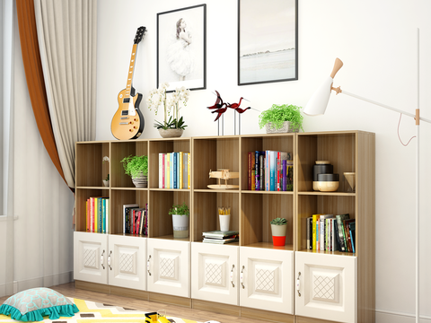 Modern multi-layer children's bookcase free