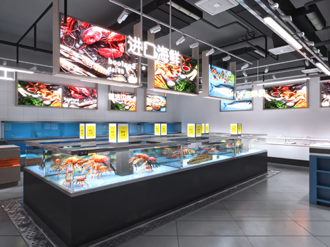 Modern Fresh Seafood Supermarket