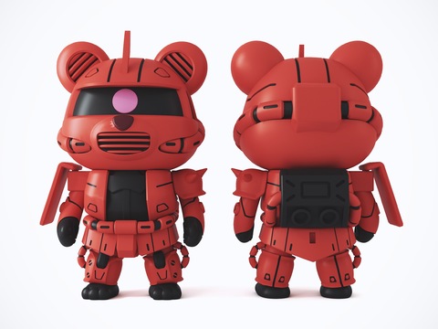 Modern Gundam Bear Art Toy Decorative Ornaments