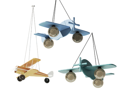 Modern children's airplane chandelier