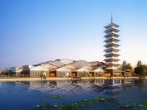 New Chinese-style Tower Mall Architectural Appearance