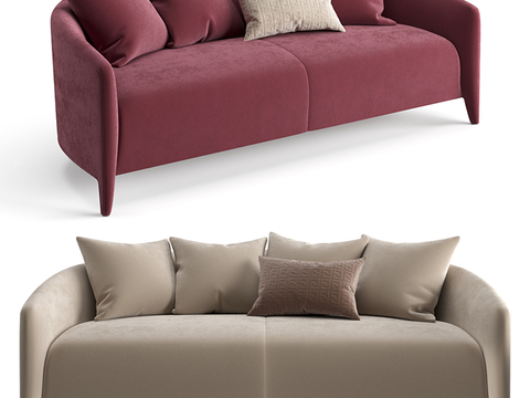 Fendi modern fabric two-seat sofa