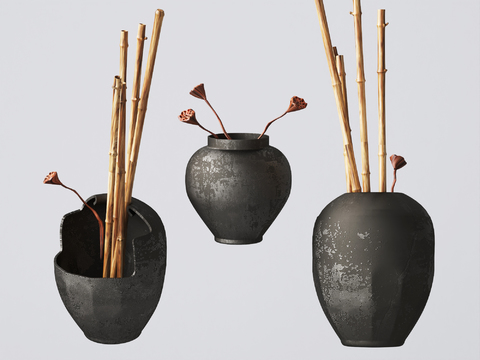 New Chinese Dried Branch Pottery Pot Utensils