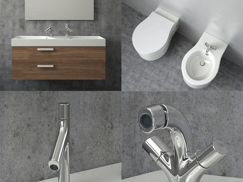 Modern Minimalist Solid Wood Ceramic Washbasin Free