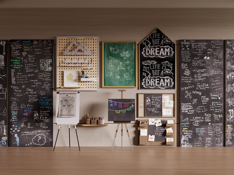 blackboard hole board drawing board easel chalk drawing