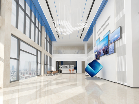 Modern Enterprise Hall Business Lobby