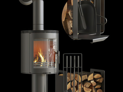 Industrial Wind Fireplace