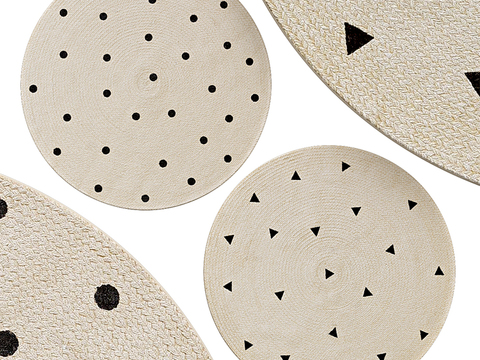 Modern Round Wave Dot Carpet