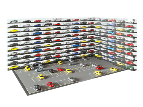 Car hand-run Art Toy simulation parking space