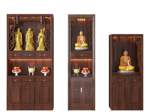 Neo-Chinese Style Shrine Shrine Cabinet