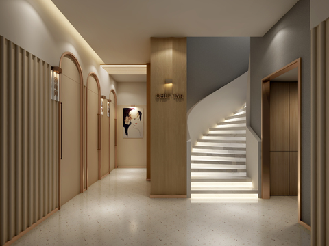 Modern aisle stairwell free