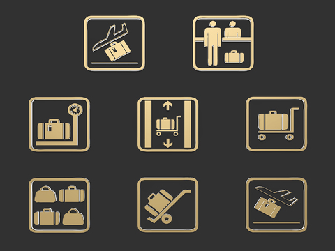 Modern Airport Public Places Guide Card