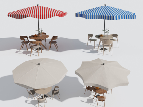 Modern umbrellas awning outdoor tables and chairs