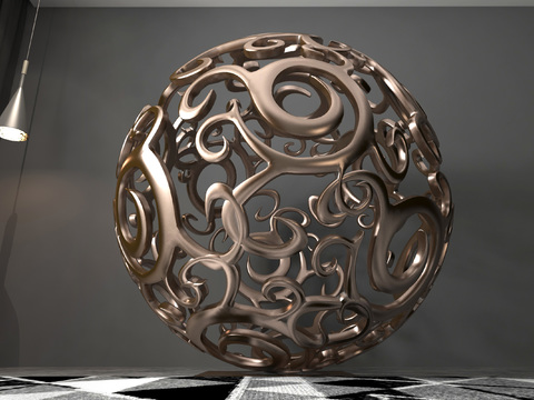 Modern Metal Hollow Spherical Ornaments