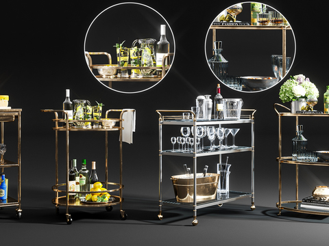 Modern beverage cart