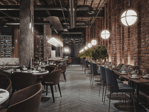 Industrial style western restaurant