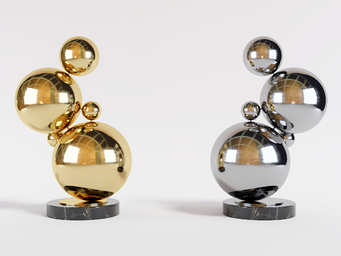 Modern stainless steel ball ornaments