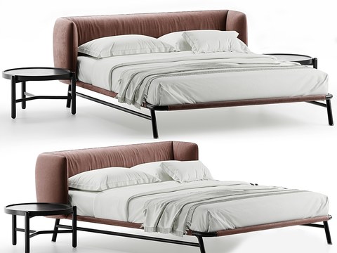 Meridiani modern fabric double bed