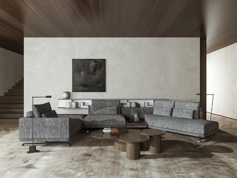 Molteni & C Modern Fabric Corner Sofa