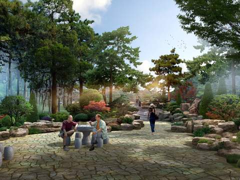 modern forest park leisure area psd