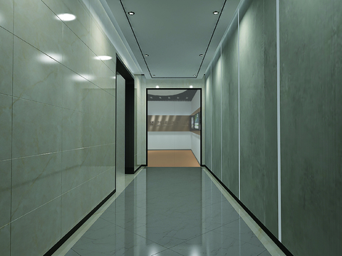 Modern office corridor free