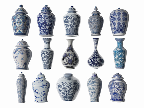 New Chinese-style blue and white porcelain porcelain ware