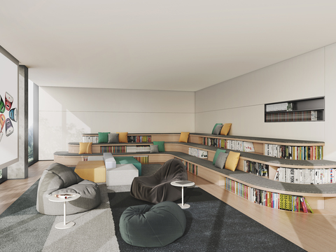 Modern Book Bar Reading Room