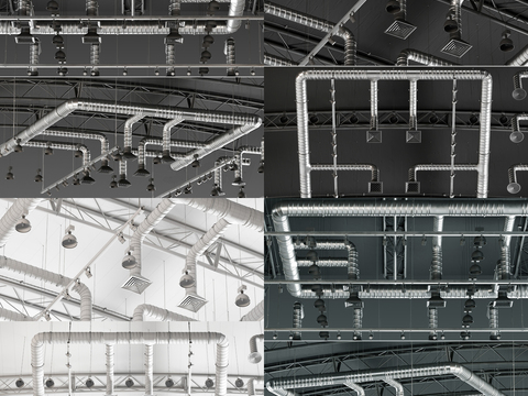 Modern Ventilation Duct Vent Components