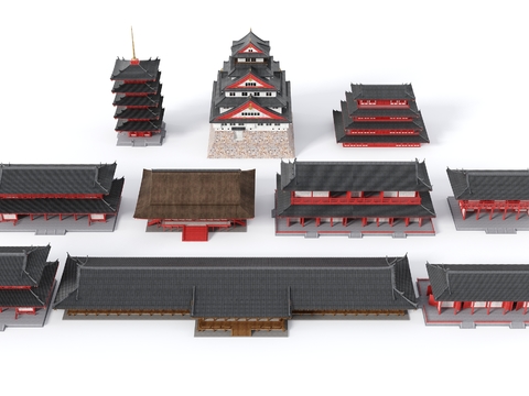 Chinese ancient architecture combination