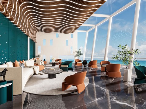 Modern Hotel Lounge Bar Sitting Area