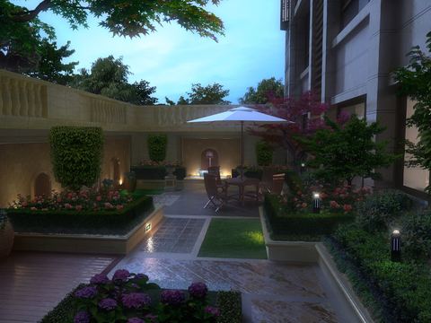 New Chinese Garden Landscape psd