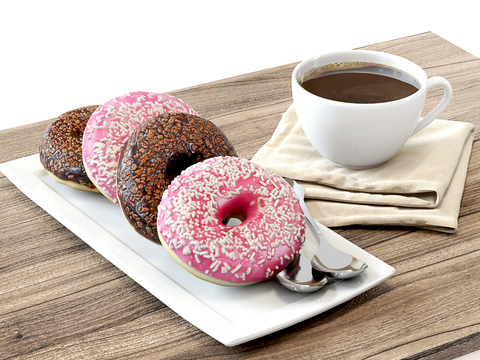 Modern Donut Coffee Food