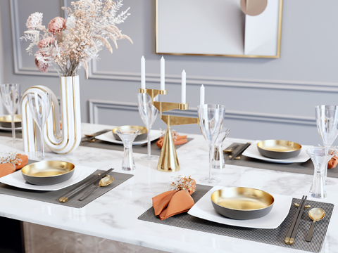 Modern Affordable Luxury Style Tableware Ornaments