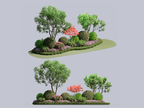 flowerbed shrub ball shrub modeling shrub