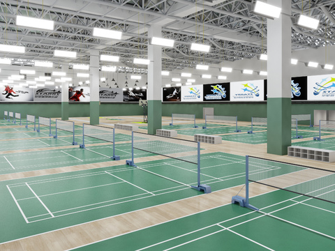 gymnasium badminton court