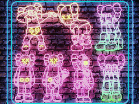 Modern Kaws Neon Decorative Lights