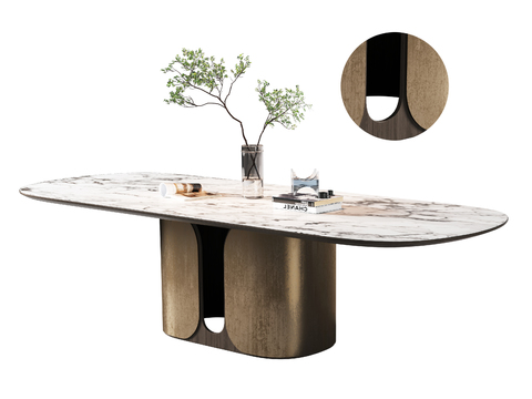 BAXTER MODERN MARBLE TEA TABLE