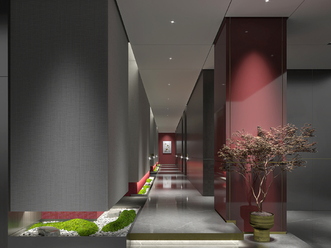 Modern Hotel Corridor