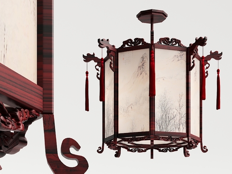 Chinese lantern chandelier