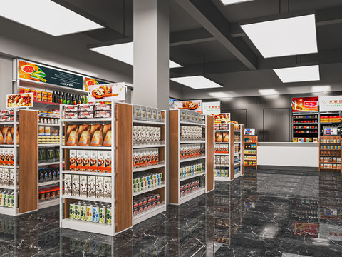 Modern convenience store snack shop