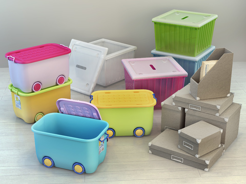 Modern children's toy storage box combination