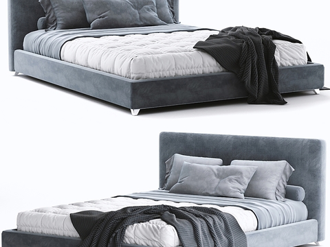 Meridiani modern fabric double bed