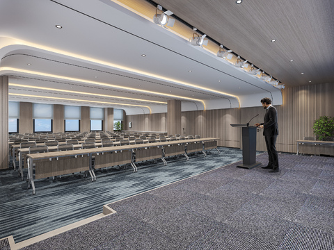 Modern conference room report hall