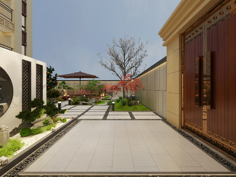 New Chinese Courtyard Garden